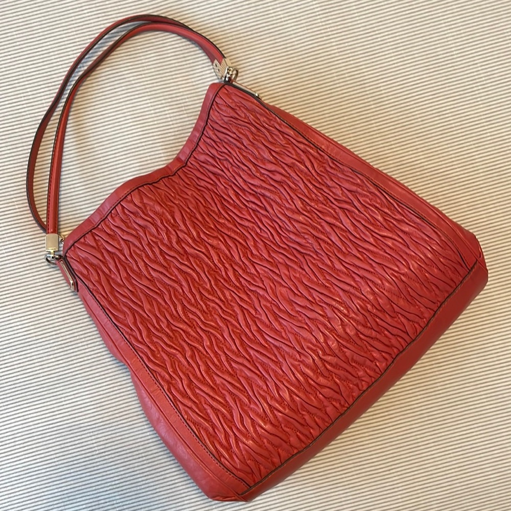 COACH Large Madison Phoebe Twisted Gathered Leather Shoulder Bag - Picture 2 of 11